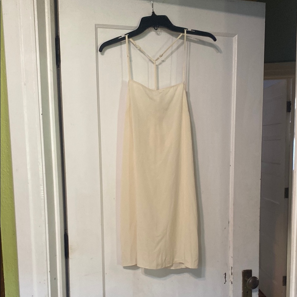 FRAME CREAM SLIP DRESS